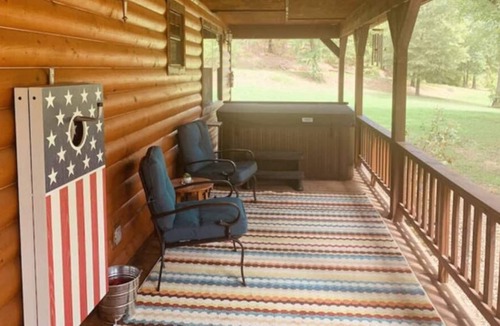 Golden Cabin | Large back porch with new hot tub, internet, pond, secluded, near glover river