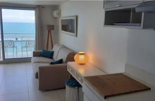 Marigot Condo | Large "Blue Sunset" studio sea and beach