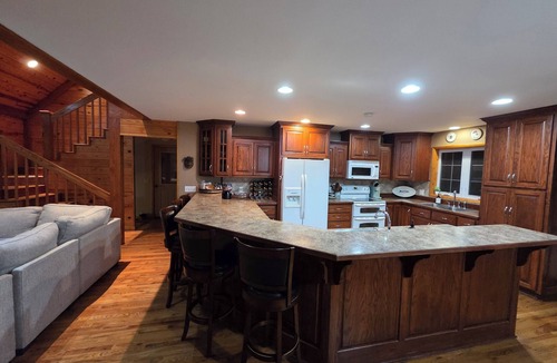 Piedmont Cabin | Large Group Private Lodge w/Stocked Pond, Fireplace and Game Room