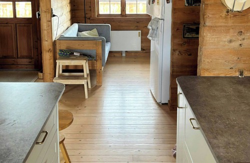 Klint House | Large log house with sea views in Klint Hills