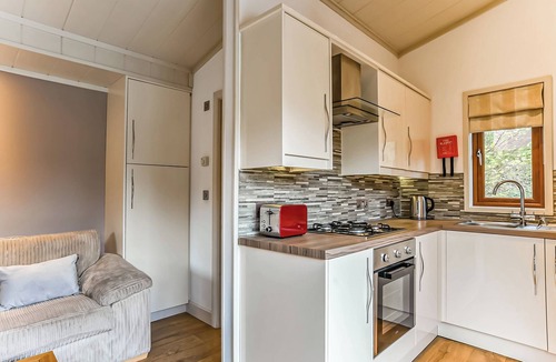 Caerwys Ski Chalet | Large modern studio lodge with one double.