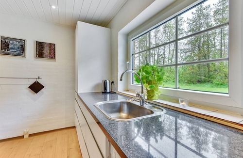 Husby House | Large pool house in quiet Vester Husby with play castle and beach volleyball