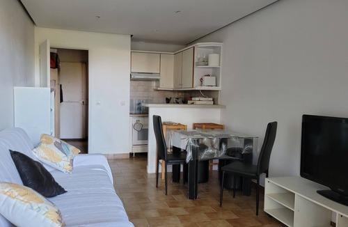 Antibes Apartment | Large studio 4 people quiet residence with swimming pool