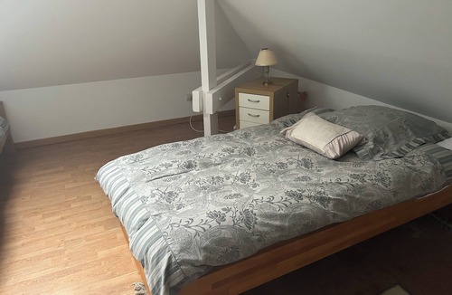 Etaples Bed & Breakfast | Lavender room with twin beds, long Zen infrared heating and softness