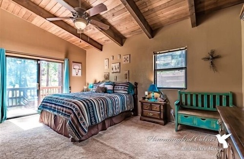 Ruidoso Cabin | Lazy Bear Lodge: 'Relaxation achieved' with hot tub.