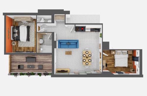 Roubaix Apartment | Le Beaumont - Barbieux - 3 lits - Wifi - Parking - Terrasse privé