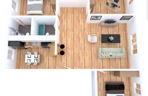 Plein Sud Apartment | Le Bleu - Parking - 2 chambres - 1 bureau