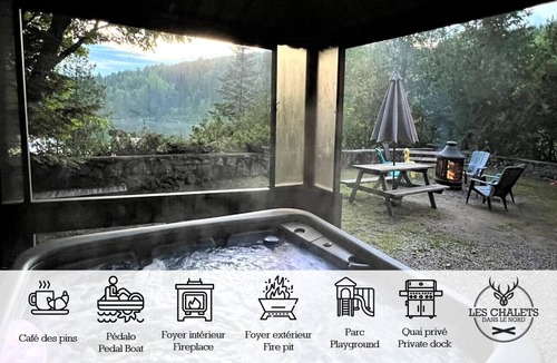 Sainte-Lucie-des-Laurentides Ski Chalet | ☀️ Le1605 - Spa and Beach - Chalets in the north ☀️