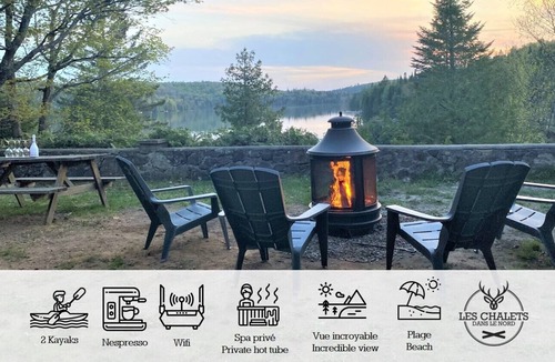 Sainte-Lucie-des-Laurentides Ski Chalet | ☀️ Le1605 - Spa and Beach - Chalets in the north ☀️