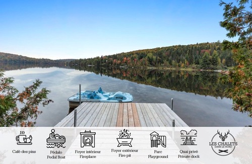 Sainte-Lucie-des-Laurentides Ski Chalet | ☀️ Le1613 - Private dock, Lake- Chalets in the north ☀️