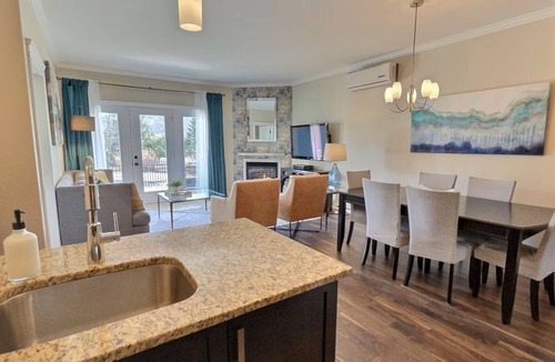 Bromont Condo | LE CHAMPLAIN CONDO 104, in BROMONT, View on the Pool and Mountain, CITQ#248205