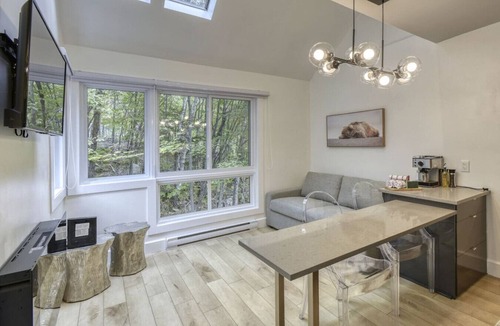 Mont-Tremblant Pedestrian Village Apartment | Le Chic Cabriolet: Cozy Ski Condo 300m to Lifts!