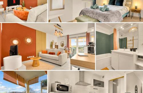 Blagnac Apartment | Le Montaigne - Climatisation, Parking Privé, Tramway et Airbus