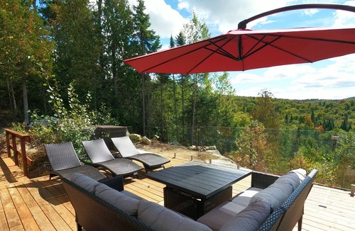 Lantier Cabin | Le Nid des Colibris - Breathtaking view of Lake Ludger - 4 Seasons - Spa
