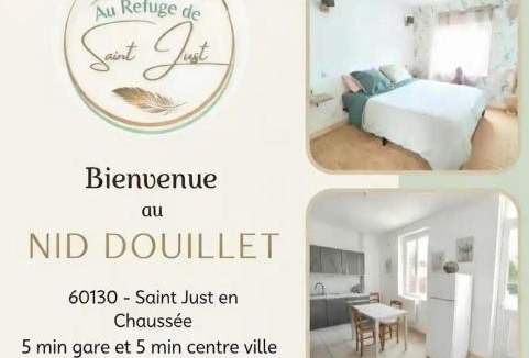Saint-Just-en-Chaussee Apartment | Le Nid Douillet - Gare 5 min , accès Paris facile