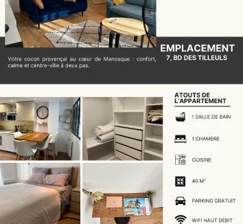 Manosque Apartment | Le Nid Provençal - Parking Inclus