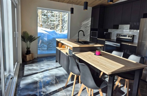 Notre-Dame-Des-Bois Ski Chalet | Le Pic Étoilé: Spa/Sauna/Cold bath in the woods - relaxation under the stars