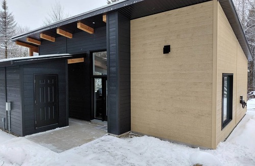 Notre-Dame-Des-Bois Ski Chalet | Le Pic Étoilé: Spa/Sauna/Cold bath in the woods - relaxation under the stars