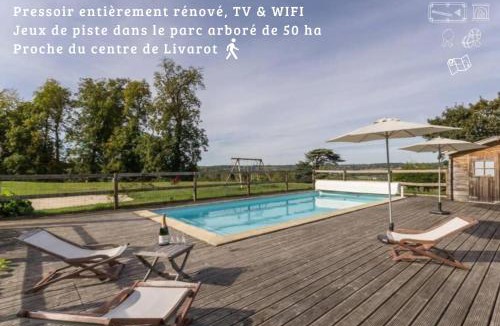 Livarot House | Le Pressoir du Château de Neuville - Piscine chauffée - Jeux - Forêt