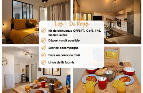 Castelnaudary Apartment | Le refuge du canal Local à vélo Face canal du midi
