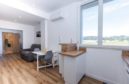 Assat Apartment | LE REFUGE PYRENEEN - Climatisation Parking WIFi Espace de Travail - NEUF- Très belle Vue sur les Pyrénées - 2 lits - OFFRE SPECIALE