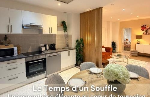 Tourcoing Apartment | Le Temps d'un Souffle, Parenthèse élégante au cœur de Tourcoing avec terrasse privée
