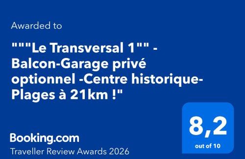 Pezenas Apartment | "Le Transversal 1" -Balcon-Garage privé optionnel -Centre historique-Plages à 21km !