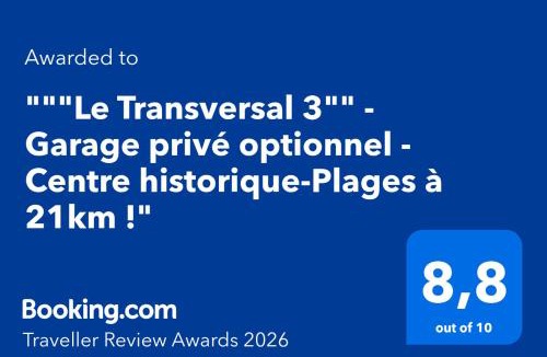 Pezenas Apartment | "Le Transversal 3" -Garage privé optionnel -Centre historique-Plages à 21km !