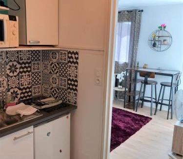 Tarbes Apartment | Le Zen -studio tout équipé- WIFI Fibre- centre ville avec parking