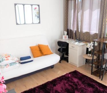 Tarbes Apartment | Le Zen -studio tout équipé- WIFI Fibre- centre ville avec parking