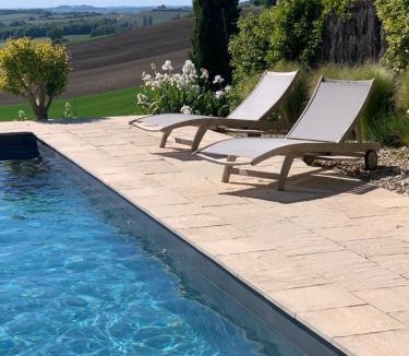 La Sauvetat House | Les 5 terrasses - vue imprenable et piscine privée