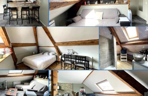 Bayeux Apartment | Les combles de l Aure Grand studio cosy confortable classé 3 étoiles centre Bayeux 2 mn à pied cathédrale proche plages du débarquement