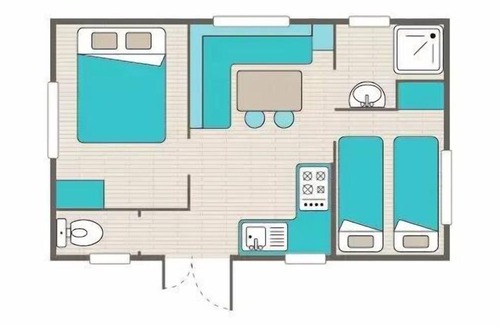 Ivry-la-Bataille House | Les Fontaines Campsite* - Classic XL 3-room mobile home for 4 people