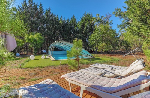 Trensacq House | Les Maisons Des Houssats with Shared Pool and Private Terrace