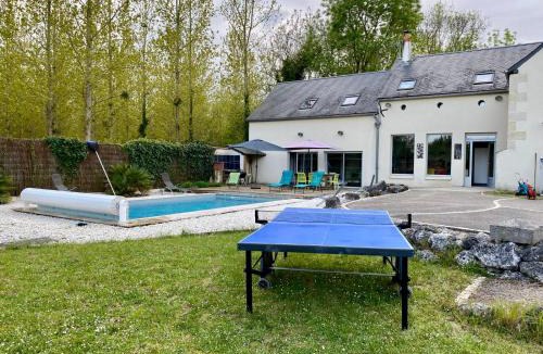 Noizay House | Les Prairies du Val d'Amboise Grand Gite 15 pers avec piscine - PMR