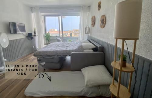Carnon-Plage Apartment | *Les Voiliers, Studio, Vue sur Mer, Wifi, Parking*