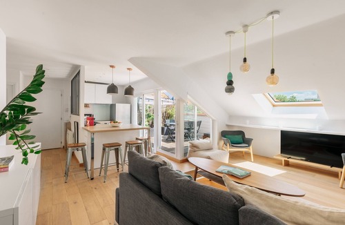Biarritz Apartment | Little Bibi : terrace - Côte des basques and private garage