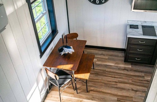 Shipshewana House | Little Luxe Retreat #7 | Tiny Home + Fire Table