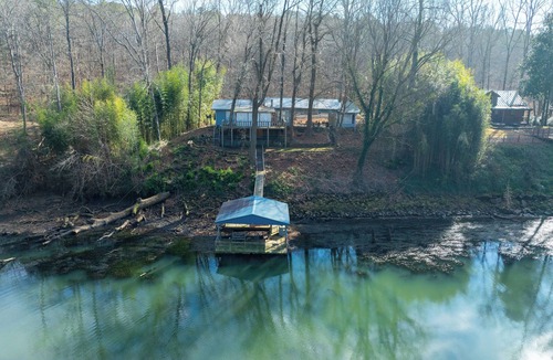 Wilburn House | Little Red Draggin Fly~ River House with Dock