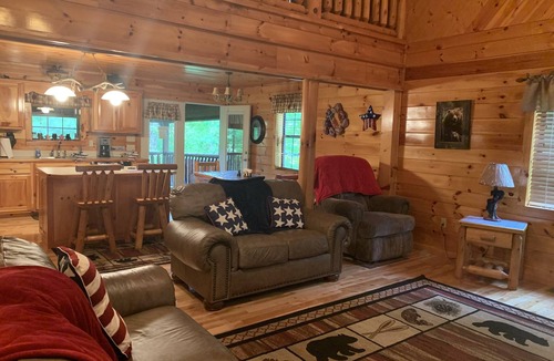 Pigeon Forge Cabin | Location! Country Charm Lodge - Hot tub - Game room - Large Porch- Picnic Area