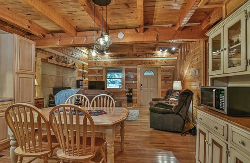 Cosby Cabin | Log Cabin Getaway: Hot Tub, Fire Pit & Peace