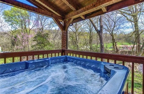 Cosby Cabin | Log Cabin Getaway: Hot Tub, Fire Pit & Peace