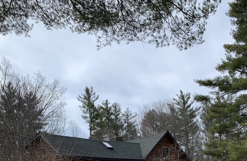 Milton House | log cabin private stocked pond pool