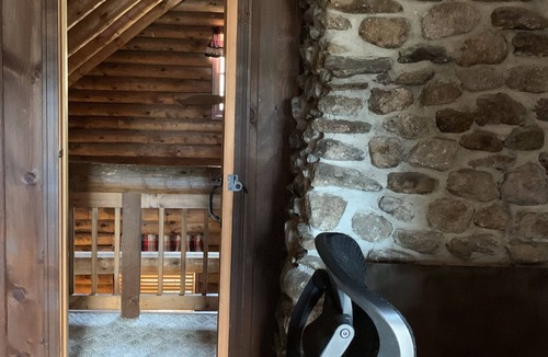 Milton House | log cabin private stocked pond pool