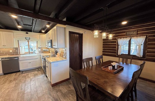 Camdenton House | Log Cabin Retreat Two Cabins, One Stay