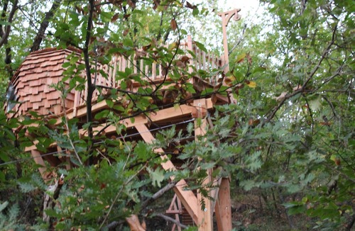Belvedere Cabin | Log Cabin-Vanity unit-Mountain view-Perché dans les Arbres