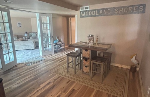 Cleora Cabin | Log Cabin with a waterfront view. Access to boat ramp and swimming dock!