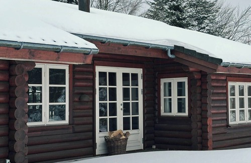 Hoensinge House | Log cabin with cozy interior near the water