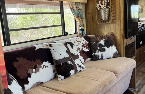 Sweetwater House | Lonesome Dove a Vintage 1-bedroom camper with large covered deck pet friendly