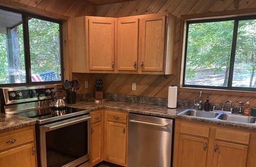 Wright City Ski Chalet | Longhorn Lakeside Chalet by Sarah Bernard, Private Dock and Fire Pit